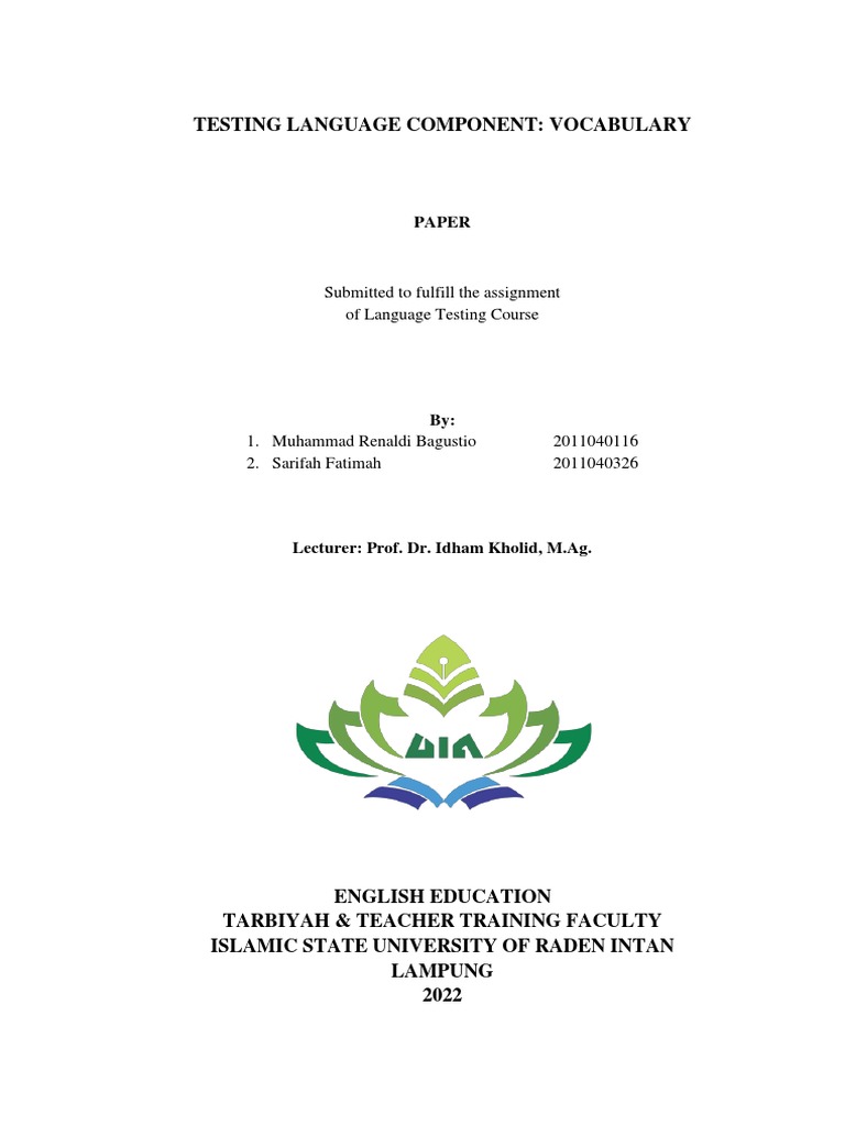Paper Group 12 - Language Testing | PDF