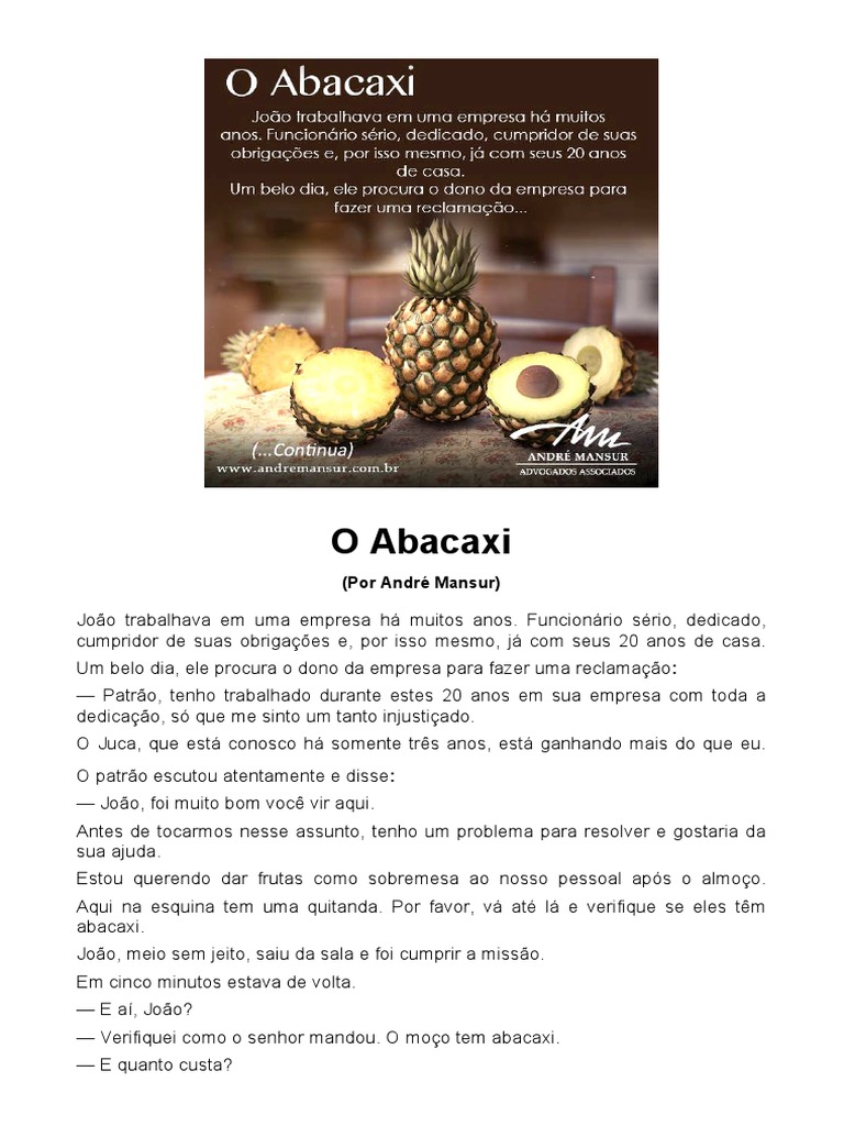 O Abacaxi | PDF
