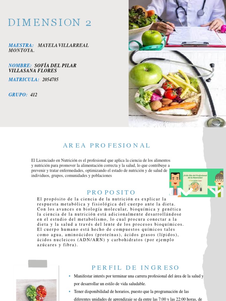 Licenciatura en Nutrición: Perfil y Plan de Estudios | PDF | Nutrición ...