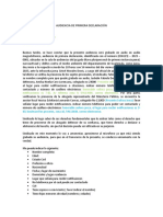 Guión Audiencia Primera Declaración