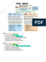 Present Perfect For Since Grammar