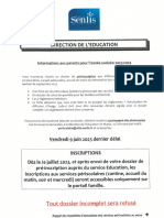 Dossier inscription cantine-périscolaire - Rentrée 2023