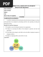 Worksheet On Cash Flow Statement (Board Exam Questions)