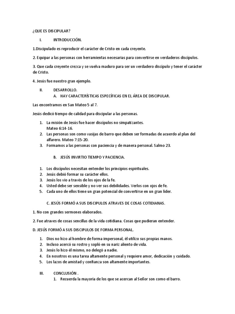 Qué es discipular y su significado | PDF
