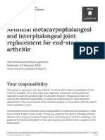 Artificial Metacarpophalangeal and Interphalangeal Joint Replacement For Endstage Arthritis PDF 1899863031546565