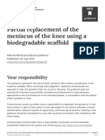 Partial Replacement of The Meniscus of The Knee Using A Biodegradable Scaffold PDF 1899869682825925