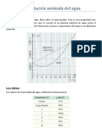 Dilatación Anómala Del Agua