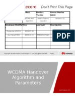 OWO113030 WCDMA RAN11 Handover Algorithm and Parameters ISSUE1.02