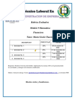 Rubrica Evaluativa Modulo 9 Matematica Financiera GR 01 Admon Empresas