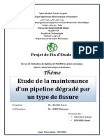 Etude de La Maintenance D'un Pipeline Dégradé Par Un Type de Fissure