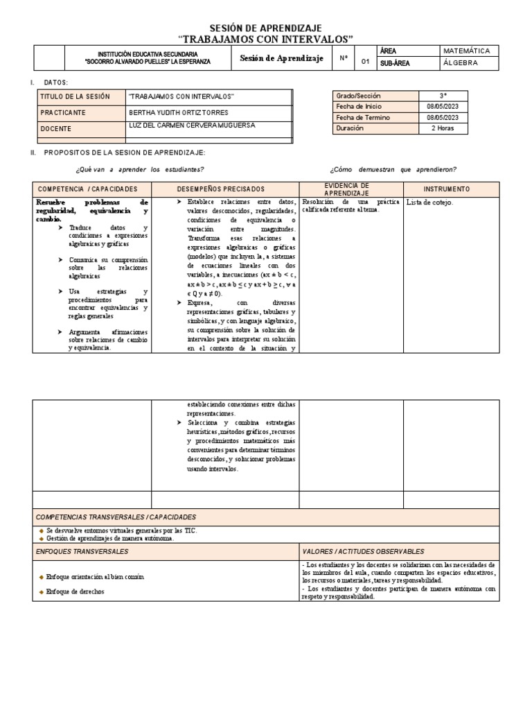 Tercero Intervalos Pdf Intervalo Matemáticas Aprendizaje