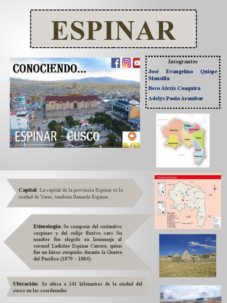 Información sobre la provincia de Espinar | PDF | Historia
