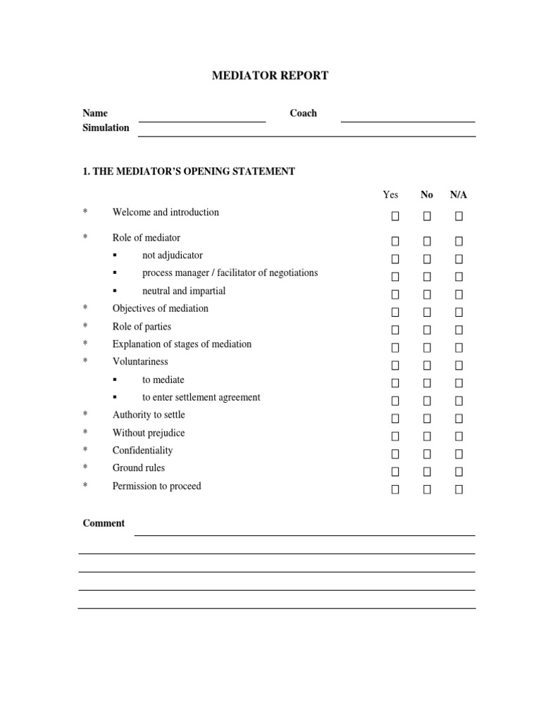 Lecture 3 - Mediator Report | PDF