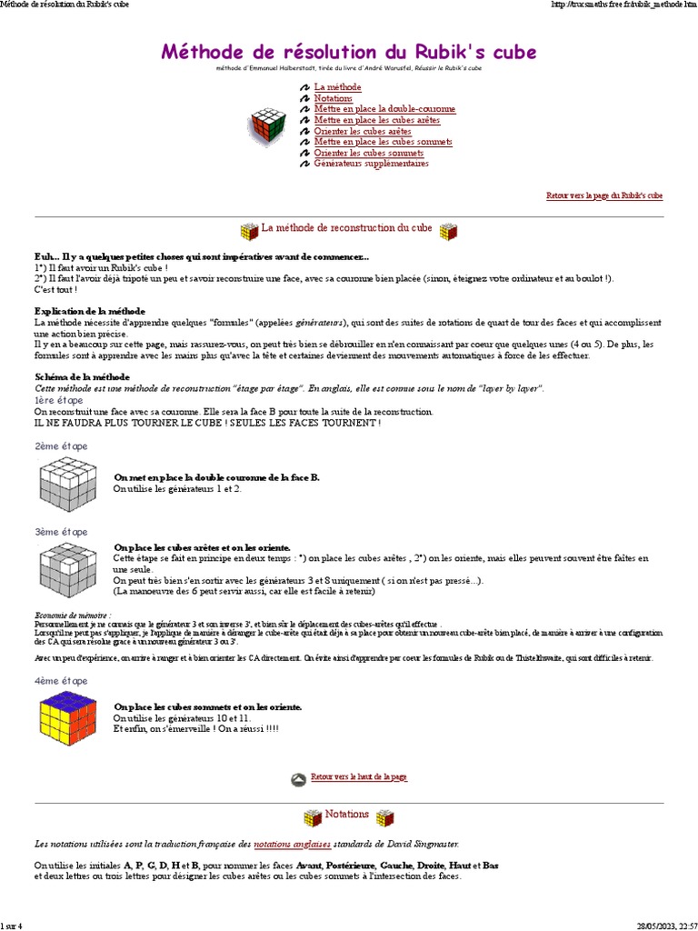 Méthode de Résolution Du Rubik's Cube-5 | PDF