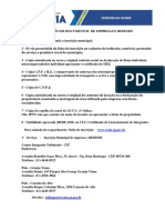 Relação de Documentos de Empresas e REDESIM