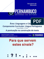 A pontuação na construção do texto.