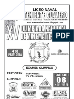 Examen de Olimpiada de A 4to Prim. 2008