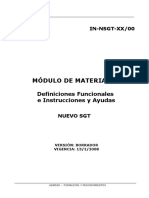 GESTION DE MATERIALES - DEFINICIONES - INSTRUCCIONES y AYUDAS