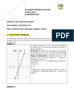 Guía Intervalos en Funciones, Dominio y Rango