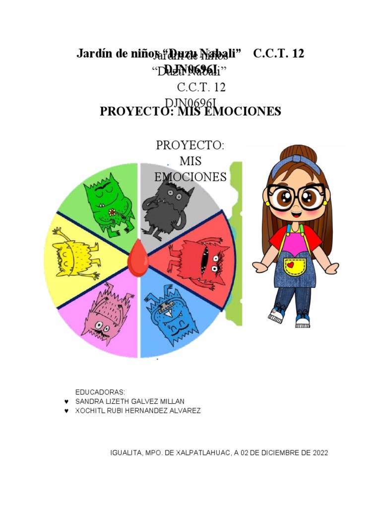 Proyecto Mis Emociones en Preescolar | PDF | Las emociones | Aprendizaje