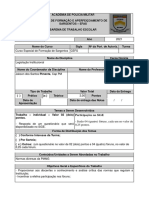 Barema de Trabalho Escolar Legislação Institucional CEFS 2021