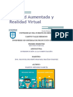 Realidad Aumentada y Realidad Virtual Martín Méndez Octubre 2022