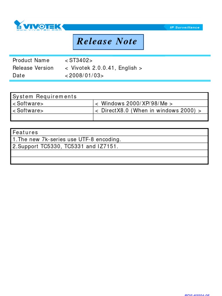 Release Note 2.0.0.41 | PDF