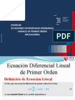 S08 - EDO Ecuaciones Lineales de Primer Orden y Aplic