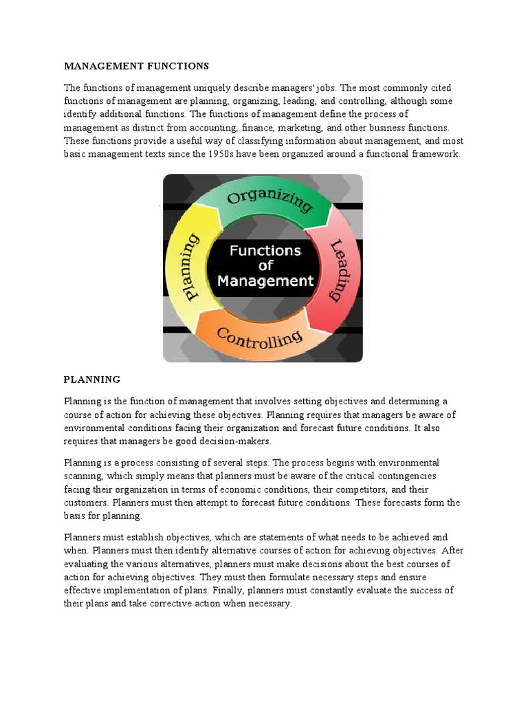 Roles and Responsibilities of Manager | PDF