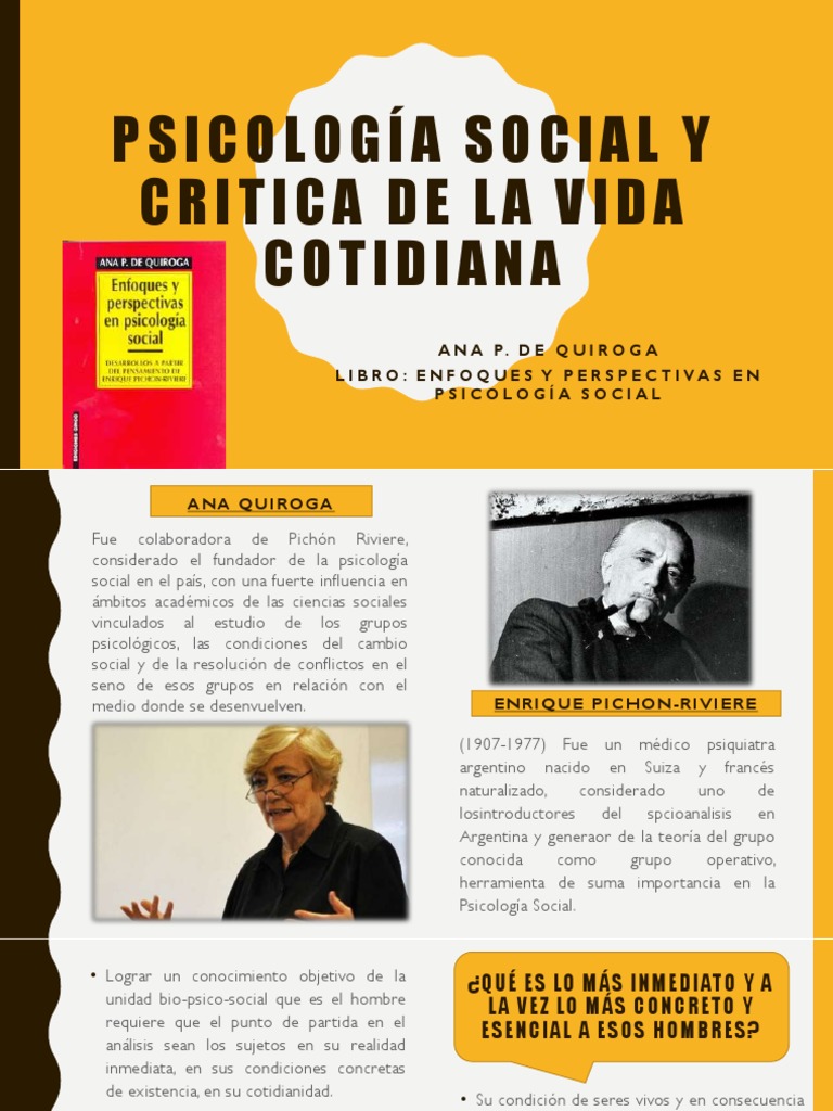 Psicología Social y Critica de La Vida Cotidiana | PDF
