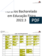 Horários EFI Bacharelado 2022.3
