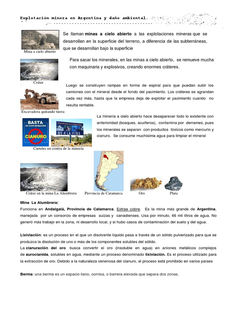 Explotación Minera en Argentina y Daño Ambiental | PDF | Minería ...