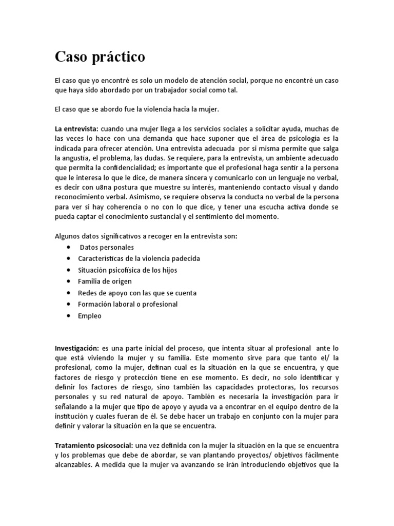Atención social ante violencia de género | PDF | Violencia | Trabajo Social