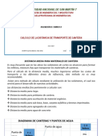 Universidad Nacional de San Martín-T: Calculo de La Distancia de Transporte de Cantera