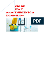 Servicio de Limpieza y Mantenimiento A Domicilio