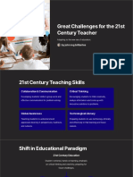 Great Challenges For The 21st Century Teacher