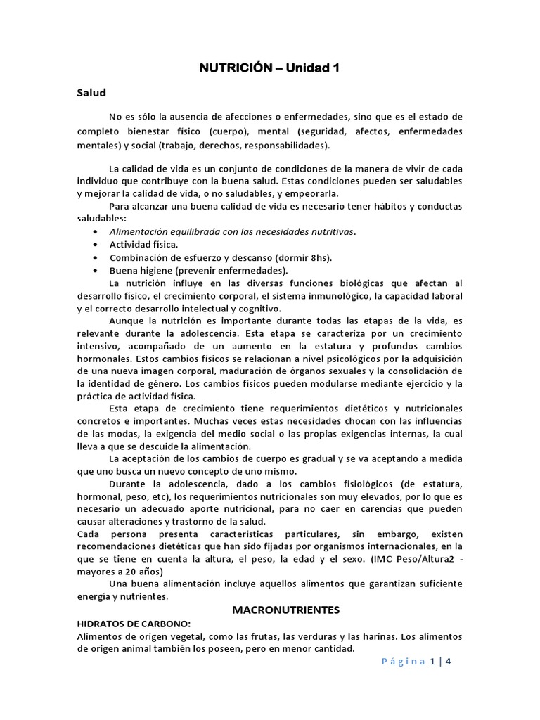 Salud y Nutrición - INICIO | PDF | Nutrición | Dieta y nutrición