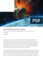 How Do We Prevent War in Space - Scientific American