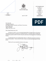 April 16, 2007 - Senator Flanagan Writes Acting Commissioner Ash Regarding Parks Backlog