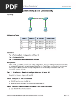 2.3.2.5 Packet Tracer - Implementing Basic Connectivity