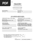 NPS Investigation Form No. 1 2008 - Rev0