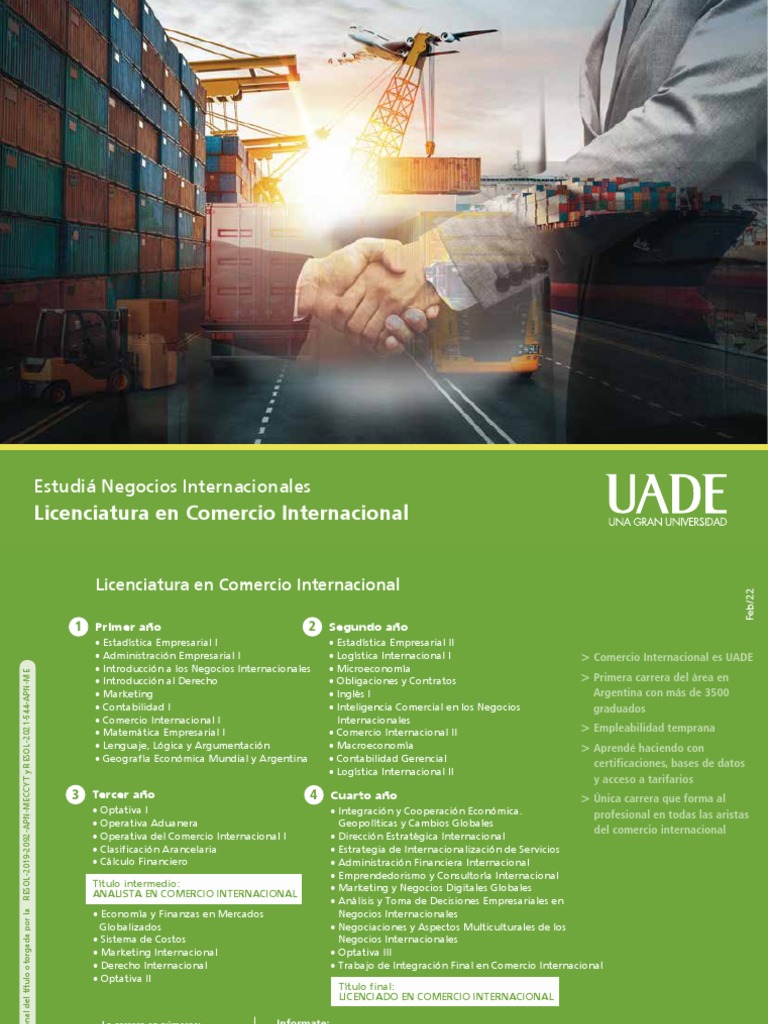Licenciatura en Comercio Internacional | PDF | El comercio ...