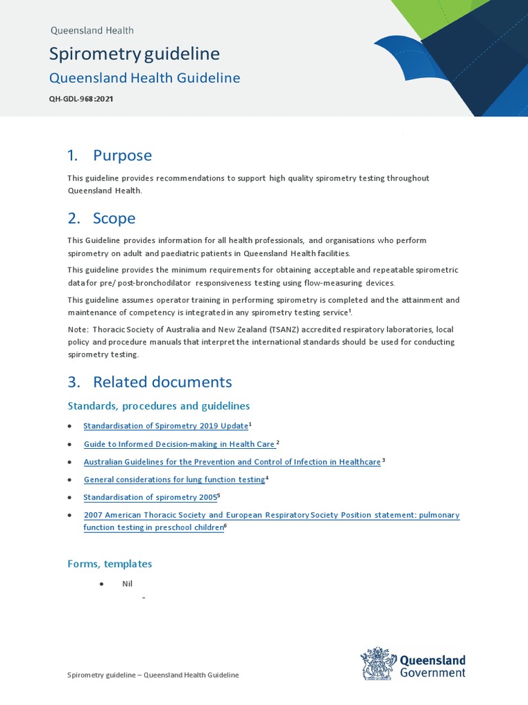 Spirometry Guideline PDF Exhalation Health Care