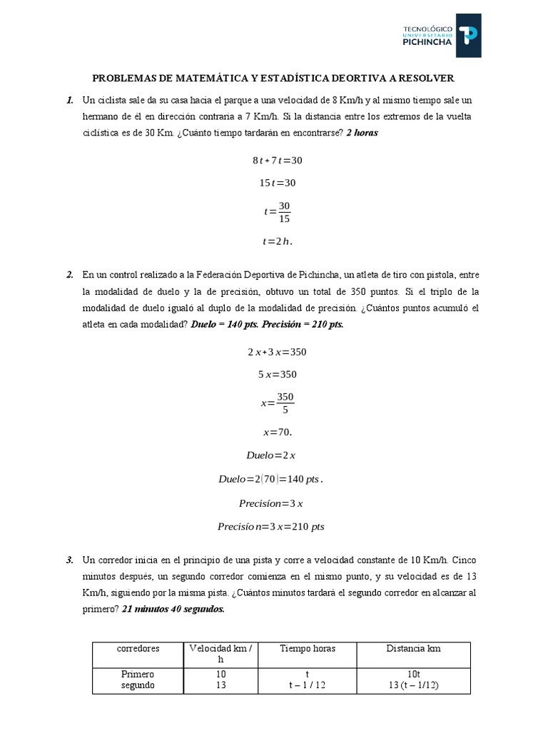 La Matemática en El Deporte | PDF