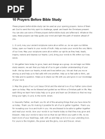 10 Prayers Before Bible Study