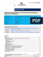 Blalock-Taussig (BT) Shunt or Central Shunt UHL Paediatric Intensive Care Guideline