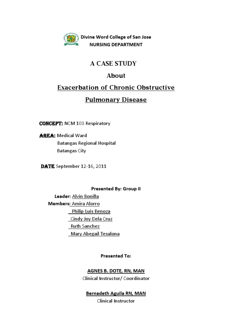 Case Presentation COPD | PDF | Chronic Obstructive Pulmonary Disease ...