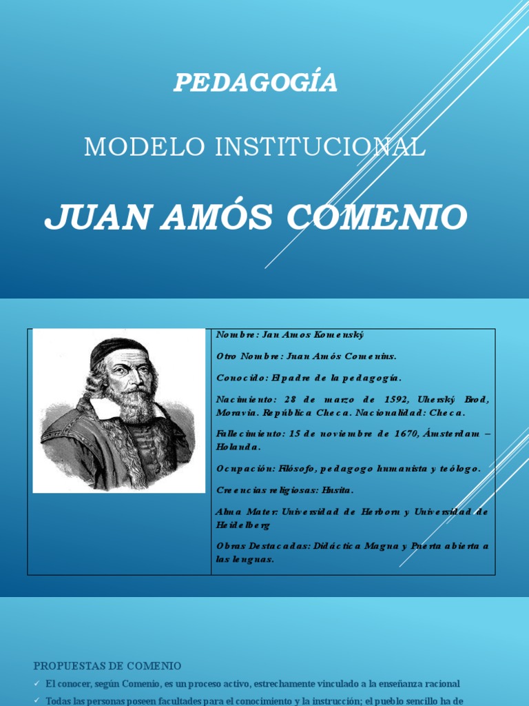 Pedagogía - Comenius | PDF | Enseñando | Aprendizaje