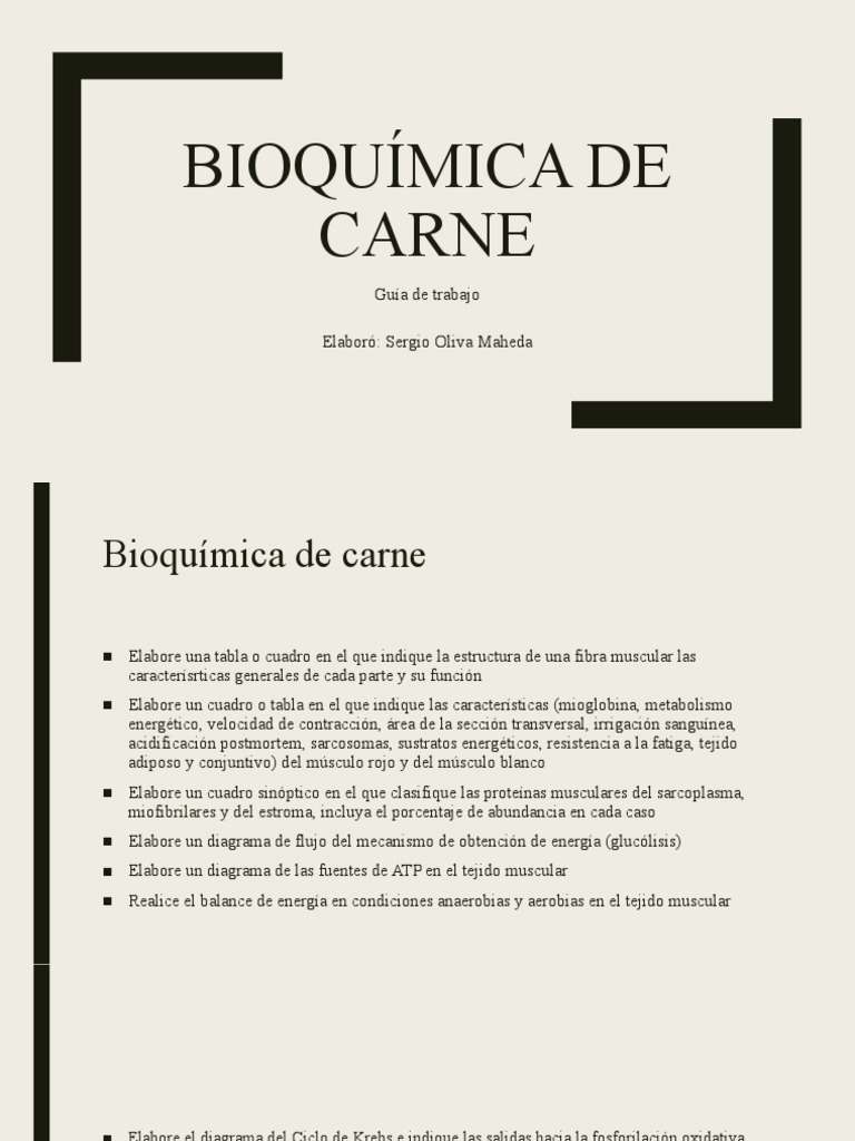 Bioquímica de La Carne PDF