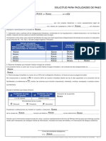 Solicitud de Facilidades de Pago